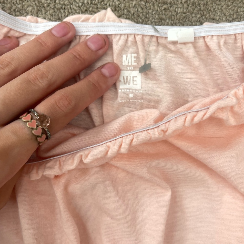 Pacsun pink off shoulder cropped blouse - Picture 3 of 3